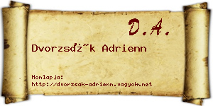 Dvorzsák Adrienn névjegykártya